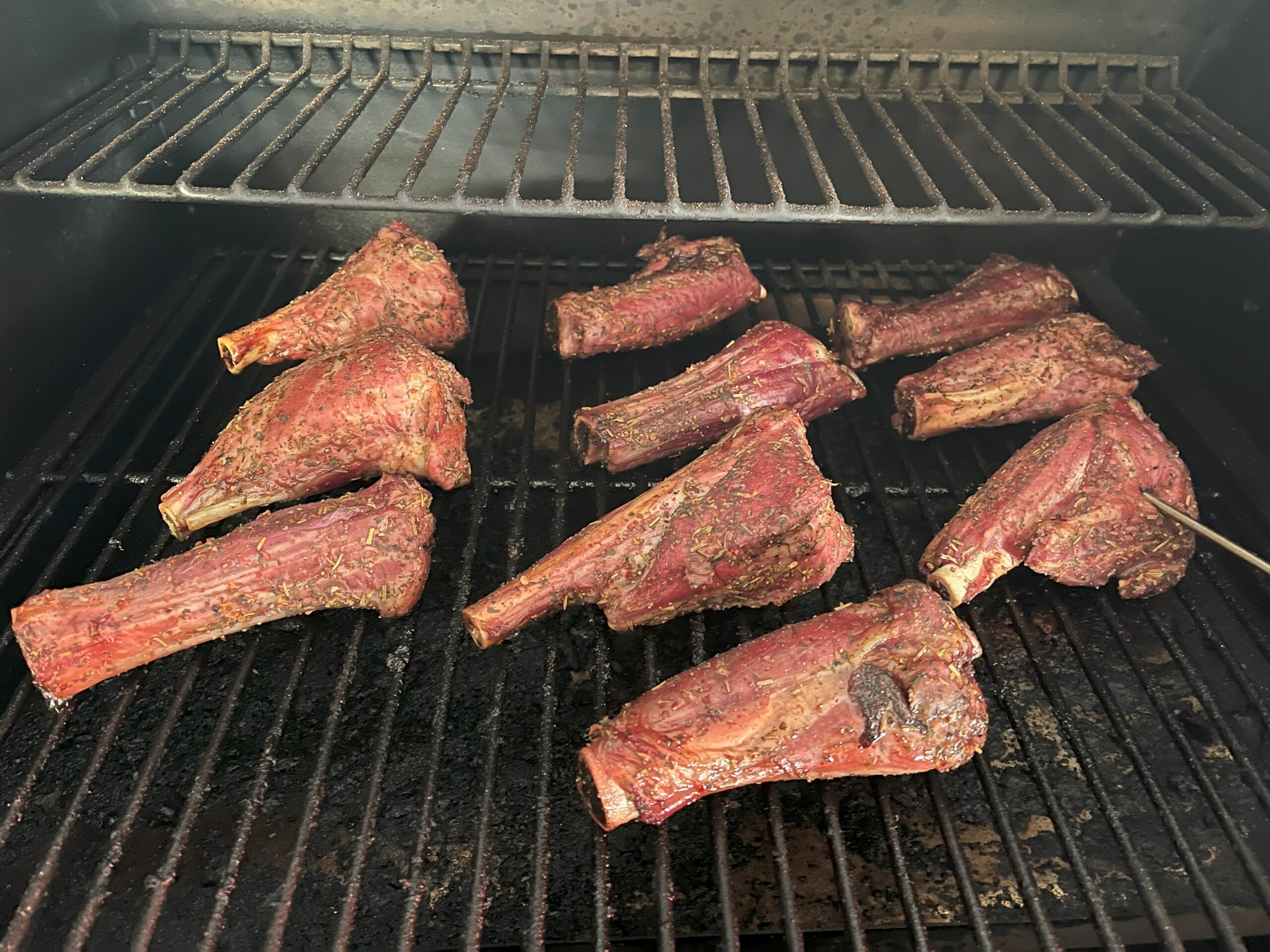 goat shanks on the grill